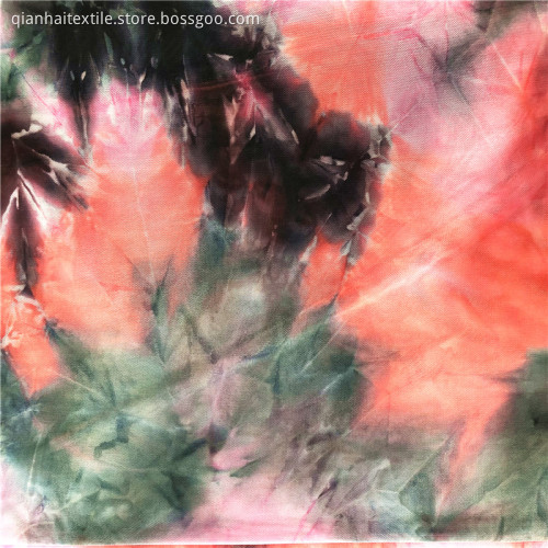 100% polyester mesh tie dyed